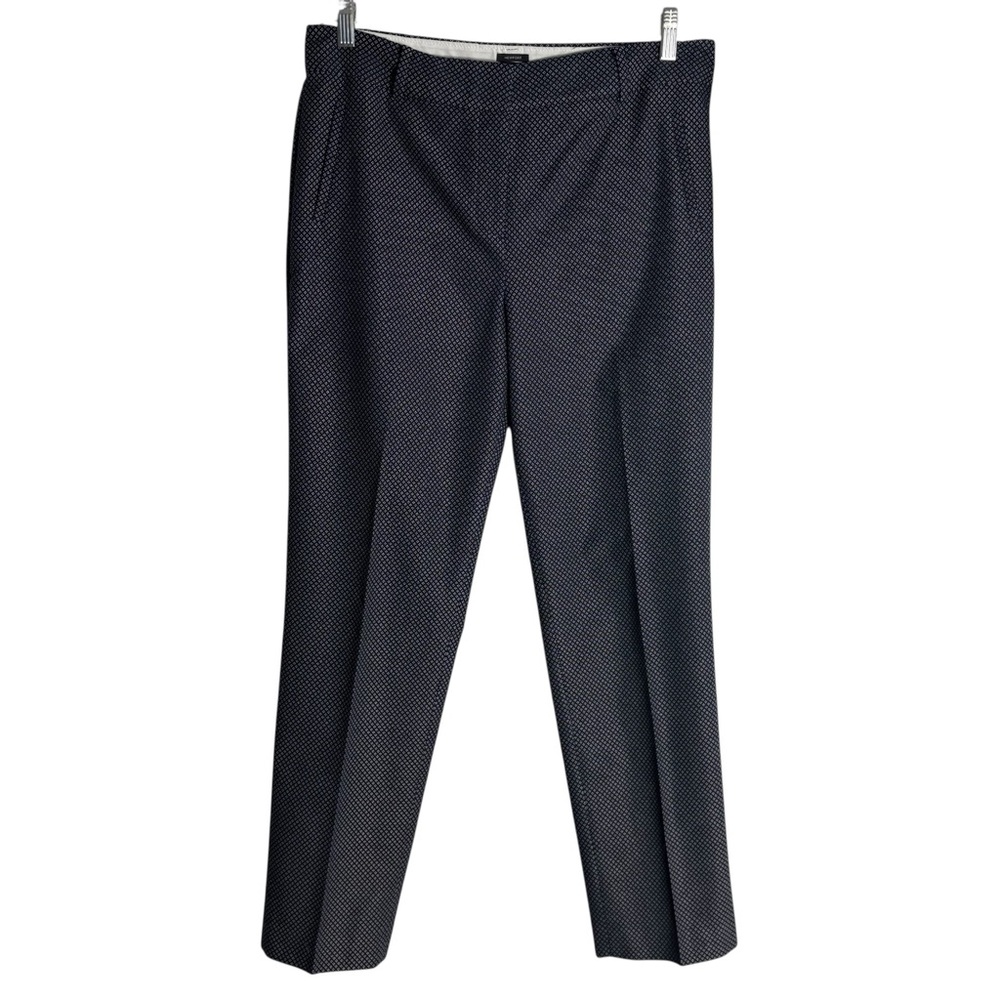 TALBOTS Newport Style Ankle Pants in Diamond Dot Pattern in Navy Size 10PETITE - Picture 3 of 10
